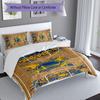 3pcs Golden State Warriors logo pattern bedding set duvet cover set includes duvet cover &pillowcases, perfect all season bedroom decoration & gift