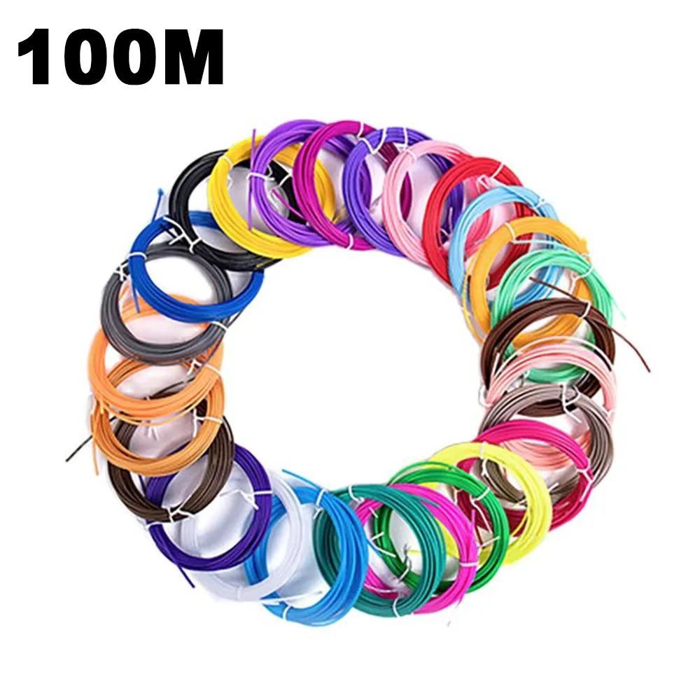 

PLA нить для 3D-ручки случайный цвет 50M/100M/200M диаметр 1.75 мм пластиковая нить для 3D-ручки нить для печати материал