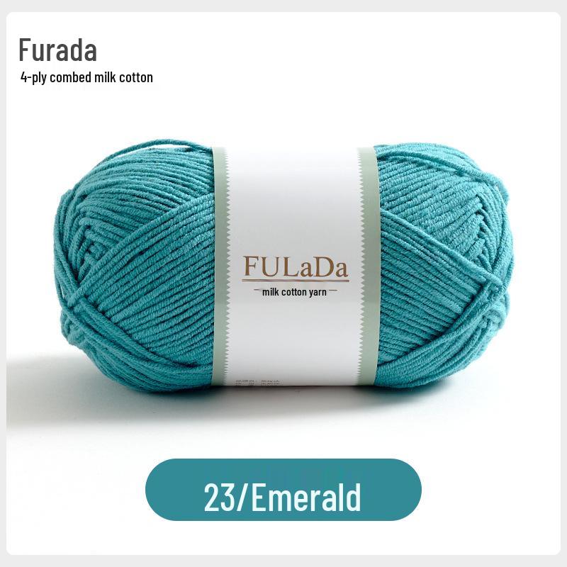 Baby 4-fädig gekämmte Milchbaumwollgarnknäuel zum Handstricken & Häkeln - DIY Puppe, Pullover, Schal Materialpaket