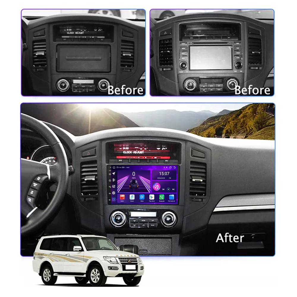 Android Car-Play Car Radio For Mitsubishi Pajero 2006-2014 Multimedia Player Head Unit Stereo GPS Navigation BT WIFI,8 CORE ,2+32GB