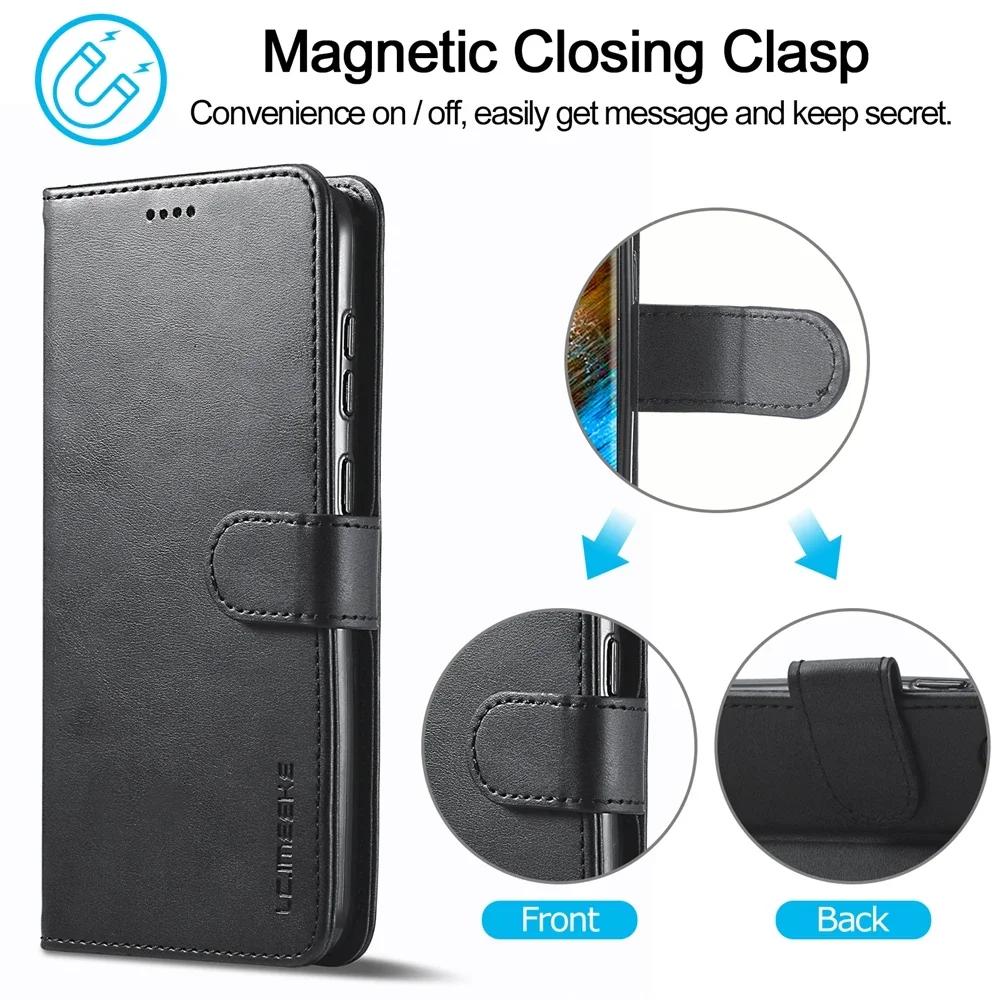 Leather Wallet Phone Cover Magnetic Flip Case Cards Slot For Samsung Galaxy S25 S23 Ultra S24 S22 Plus S21 FE A34 A54 A55 A14 A15
