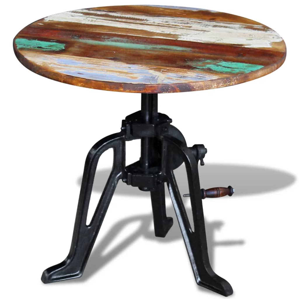 Vidaxl Beistelltisch, Recyceltes Holz Und Eisen, 60X(42-63) cm