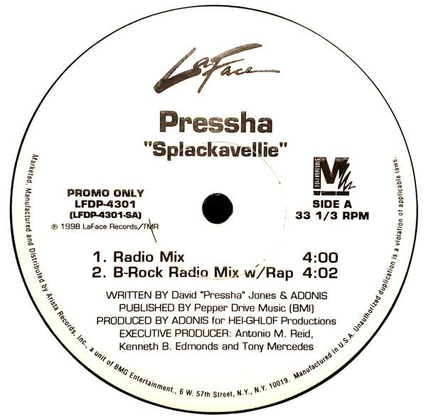

12inch Record PRESSHA - Splackavellie LFDP4301 LaFace Records 1998 US Soul/Funk Used
