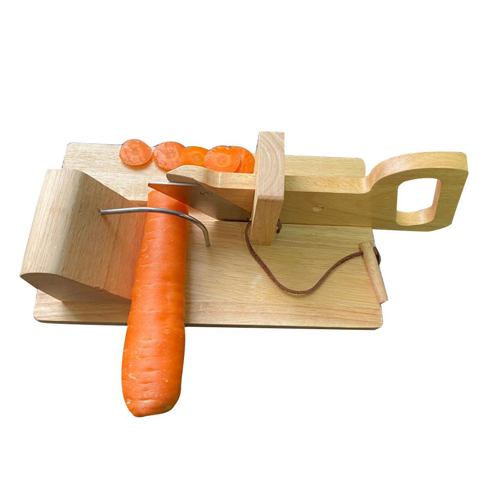 Food Cutter Safe Professional Sausage Slicer Wooden Meat Cutting Tool for Kitchen Camping
