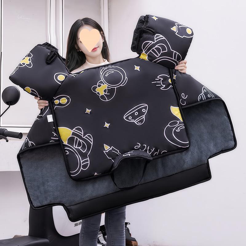 Winter Fleece Lined Windshield Cape: Thickened Windproof Cover for Neck, Shoulder Protection, Warmth & Cold Retention