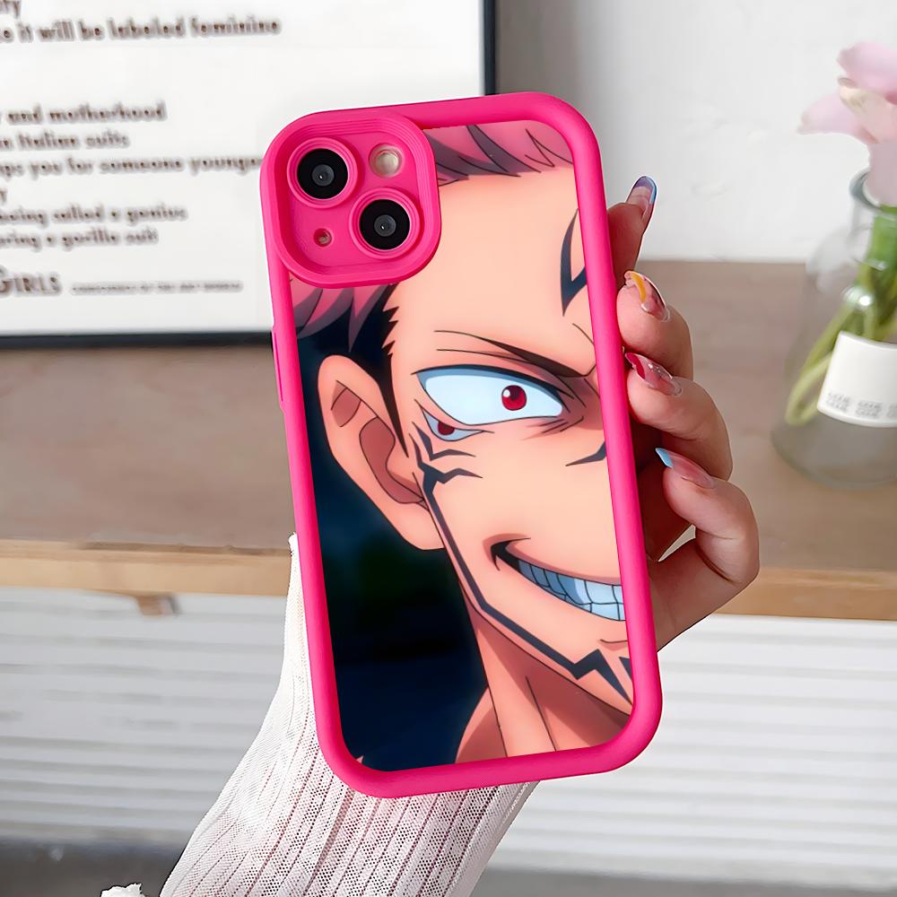 Jujutsu Kaisen Sukuna Mobile Phone Case for iPhone 17 16 15 14 13 12 11 Air Pro Max Plus Thicken TPU Colorful Cover Cover Pretty