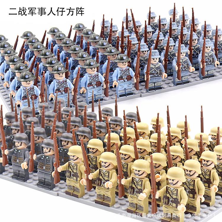 Military Building Block Doll Eight Countries Phalanx Set Rifle Baseplate Accessories Children'S Toys