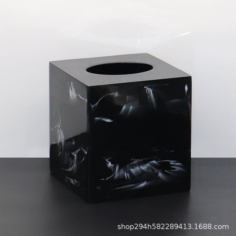 Resin Tissue Box Square Modern Design Home Car Bathroom Waterproof Multi-Use Paper Towel Holder Gift