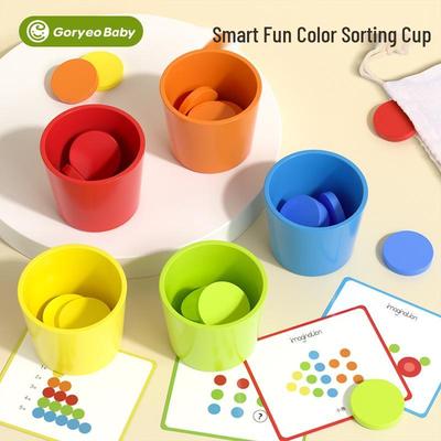 Montessori Color Sorting Cups: Toddler Educational Toys for Cognitive Development
