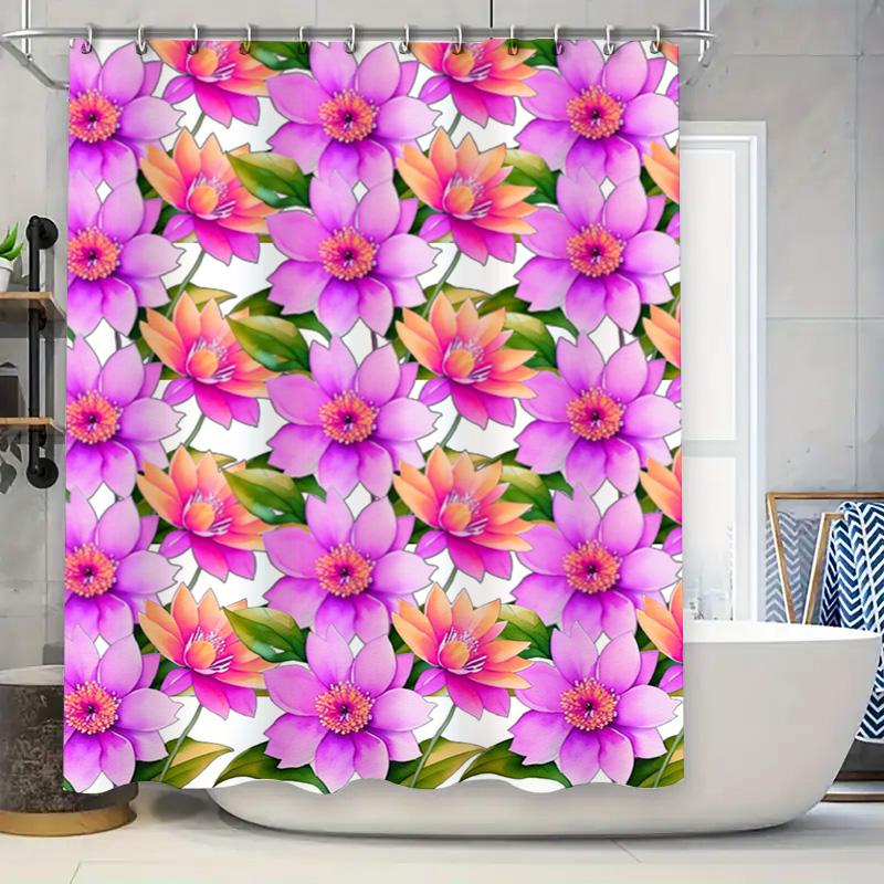 

Vibrant Jellyfish Shower Curtain: Colorful Blue Purple Pattern For Bathroom Decor Waterproof Fabric Perfect For Home Bathing Are W60H190(CM)-1 Pcs