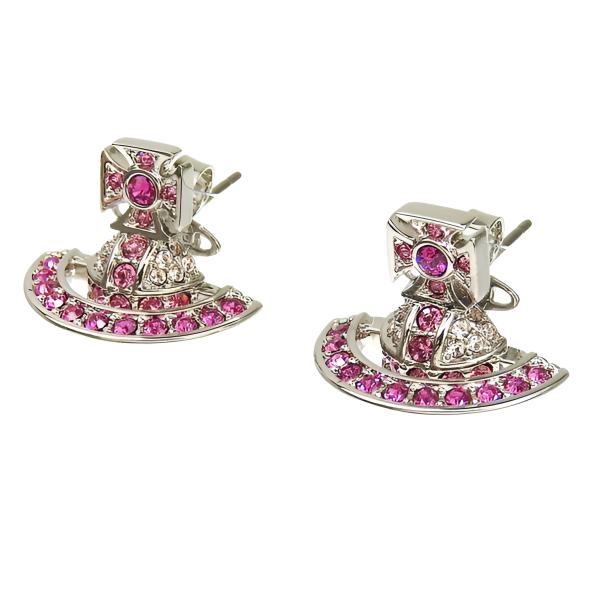 

Vivienne Westwood Planet Shaped Brass Earrings Women earrings Silver Purple-Red 6201037102P689 Basic Packaging-Dust Bag+Box