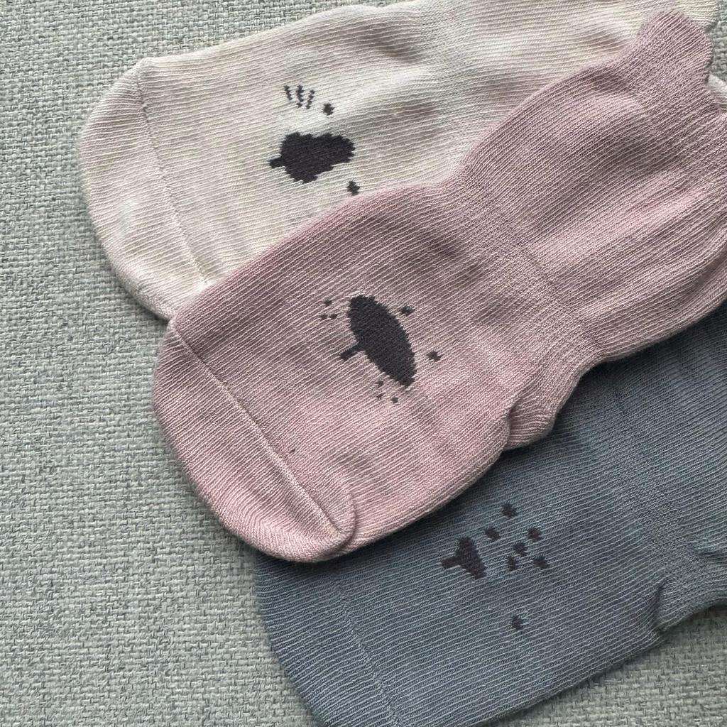 SKARPETKI ANTYPOŚLIZGOWE NIEMOWLĘCE SKARPETKI BAWEŁNIANE 6m+ ZESTAW 5 PAR