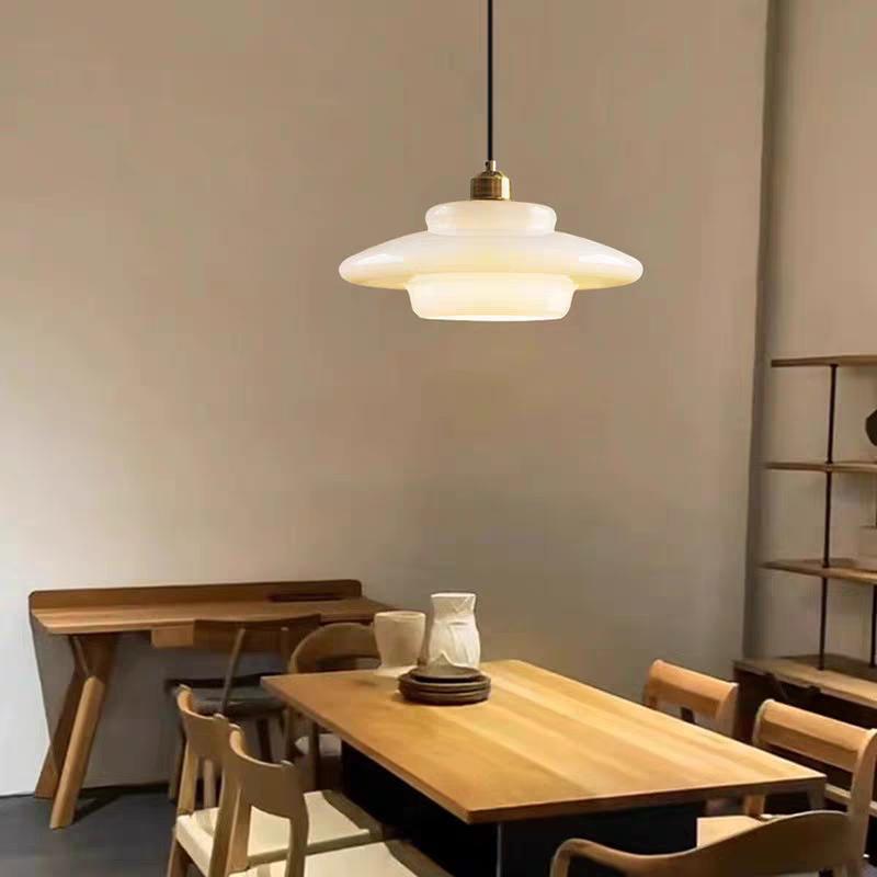 Nordic Cream white Glass Pendant Light Modern LED Lighting Creative Dining Room Bar Bedroom Porch Loft Home Indoor Lights
