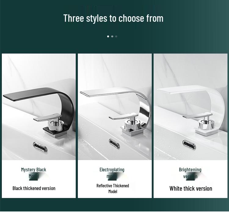 Waterfall Hot and Cold Bathroom Faucet for Sink and Cabinet
