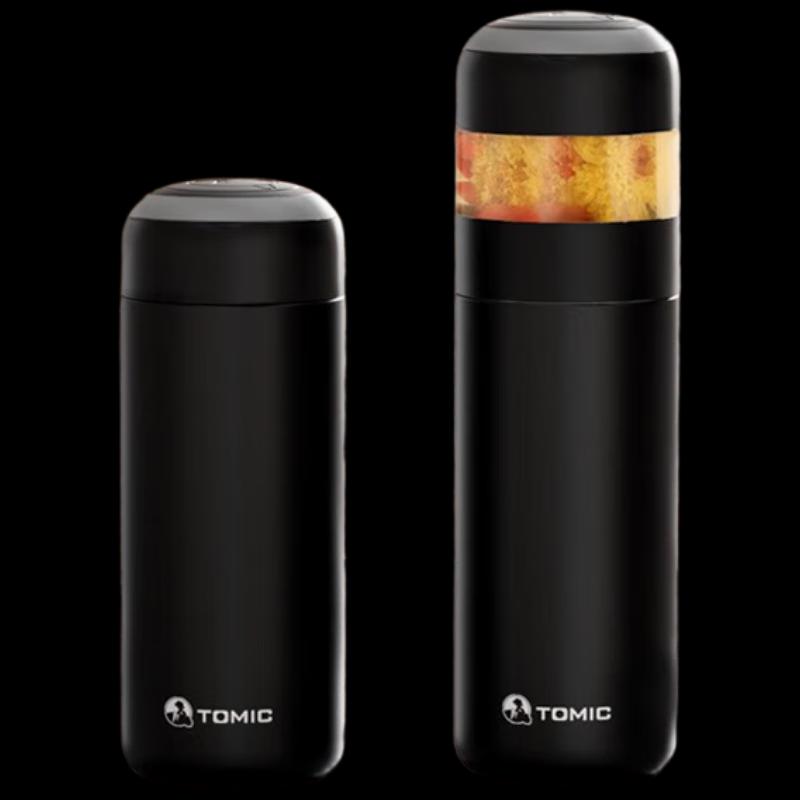 TOMIC Tea Infuser Ceramic Insulated Bottle
