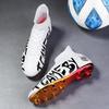 31-48 Pantofi de fotbal de marime mari pentru bărbați, cu litere, proces de galvanizare, talpă pentru copii, cu vârf înalt, unghii lungi, pentru interior, exterior, ghete de fotbal anti-alunecare