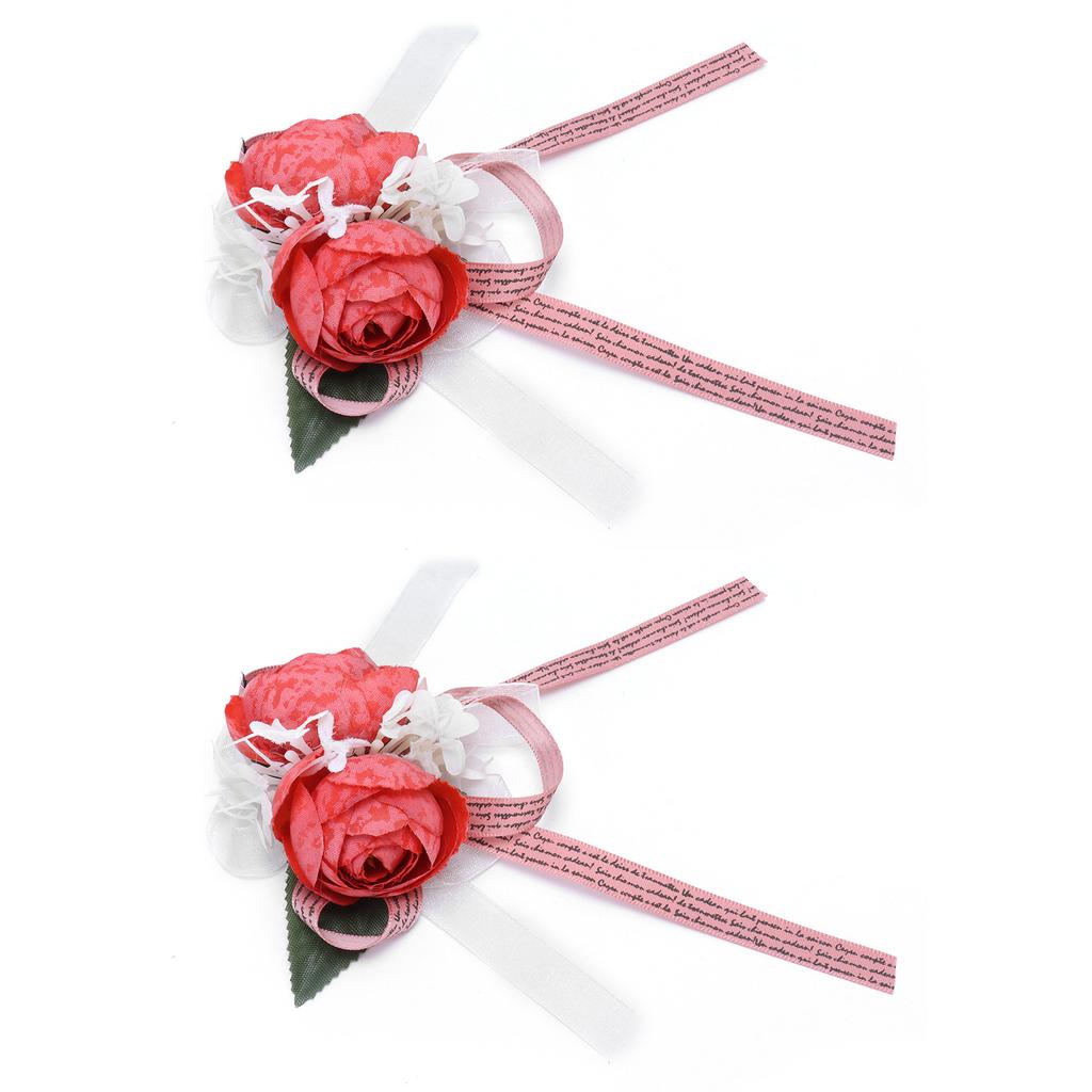2 Stück Künstliche Handgelenksblume Innovative Brautjungfern-Handgelenks-Corsage Hochzeitsdekoration