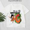 Dragon Ball T-shirt Boys Number Clothes Fashion Goku Anime Figure Print Clothing Tops Kids Summer Breathable Tops Birthday Gift