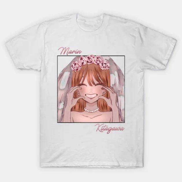 My Dress-Up Darling Marin Kitagawa Evening Dress Anime Graphic T-Shirt Unisex Casual Cotton T-shirts