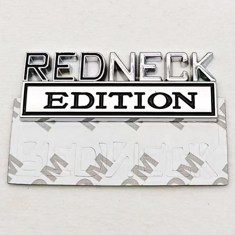 REDNECK Edition 3D Emblem Sticker Badge Fender Funny Decals Car Truck Replacement Door Decoration for Universal Car SUV