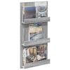 Magazine Shelf Grey Sonoma 51 x 11 x 102 cm Particleboard