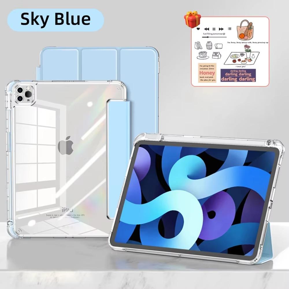 For iPad Air 11 Case iPad 10th Generation 11th A16 9th Cover Gen iPad Pro11 4 5 10.9in 12.9 M2 M3 M4 Pencil Holder Case