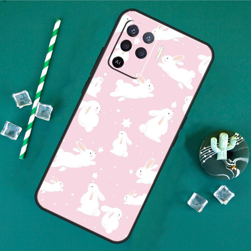 Rabbit Case For Oppo A60 A40 A80 A16 A76 A96 A18 A38 A58 A78 A98 A91 A15 A17 A74 A94 A54 A57S Cover