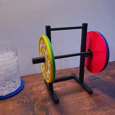 Weight Plate Coaster Non Slip Silicone Coaster Weight Lifting Discus Coaster PVC Soft Rubber Barbell Stand