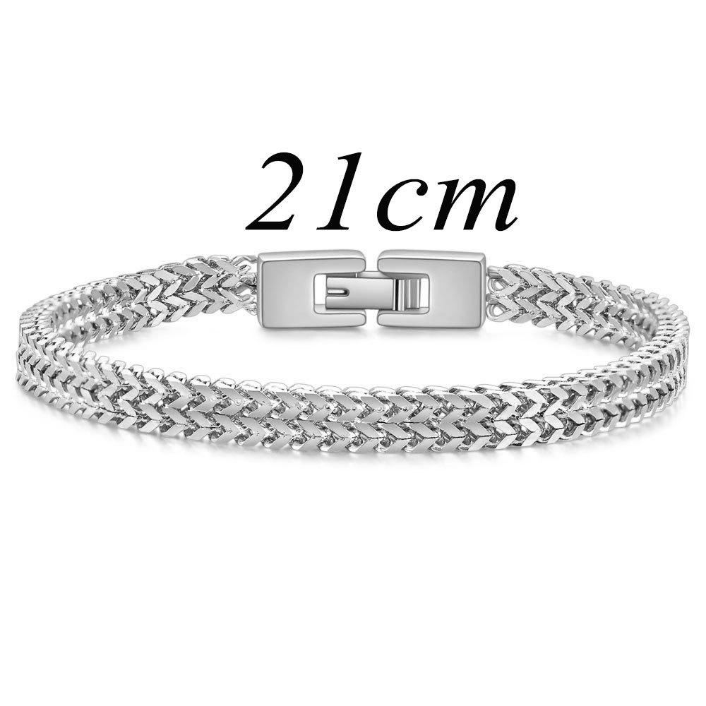 Men's Trendy 6MM Dragon Bone Snake Chain Bracelet - Stainless Steel, Hip Hop Style