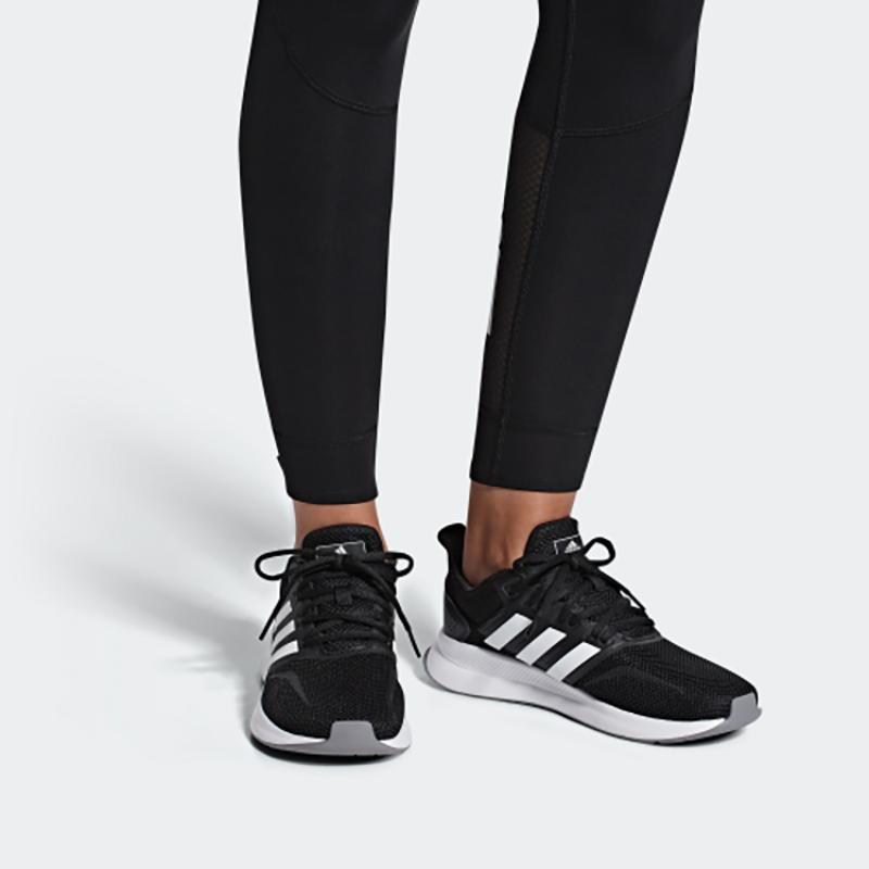 Adidas Neo Runfalcon 1.0 Breathable Support Low Top Casual Running Shoes Women's Black White Sneakers F36218