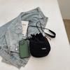Popular Lightweight Fashion Mobile Phone Bag Spring and Summer New Trend Drawstring Messenger Bag Simple Small Satchel Mini