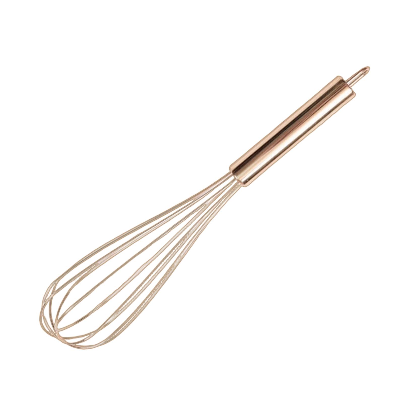 

Quality Steel Wire Whisk In Gold Color Wire Whip Perfect For Mixing Eggs Sauces And Batters Small Kitchens Tool 10 inches