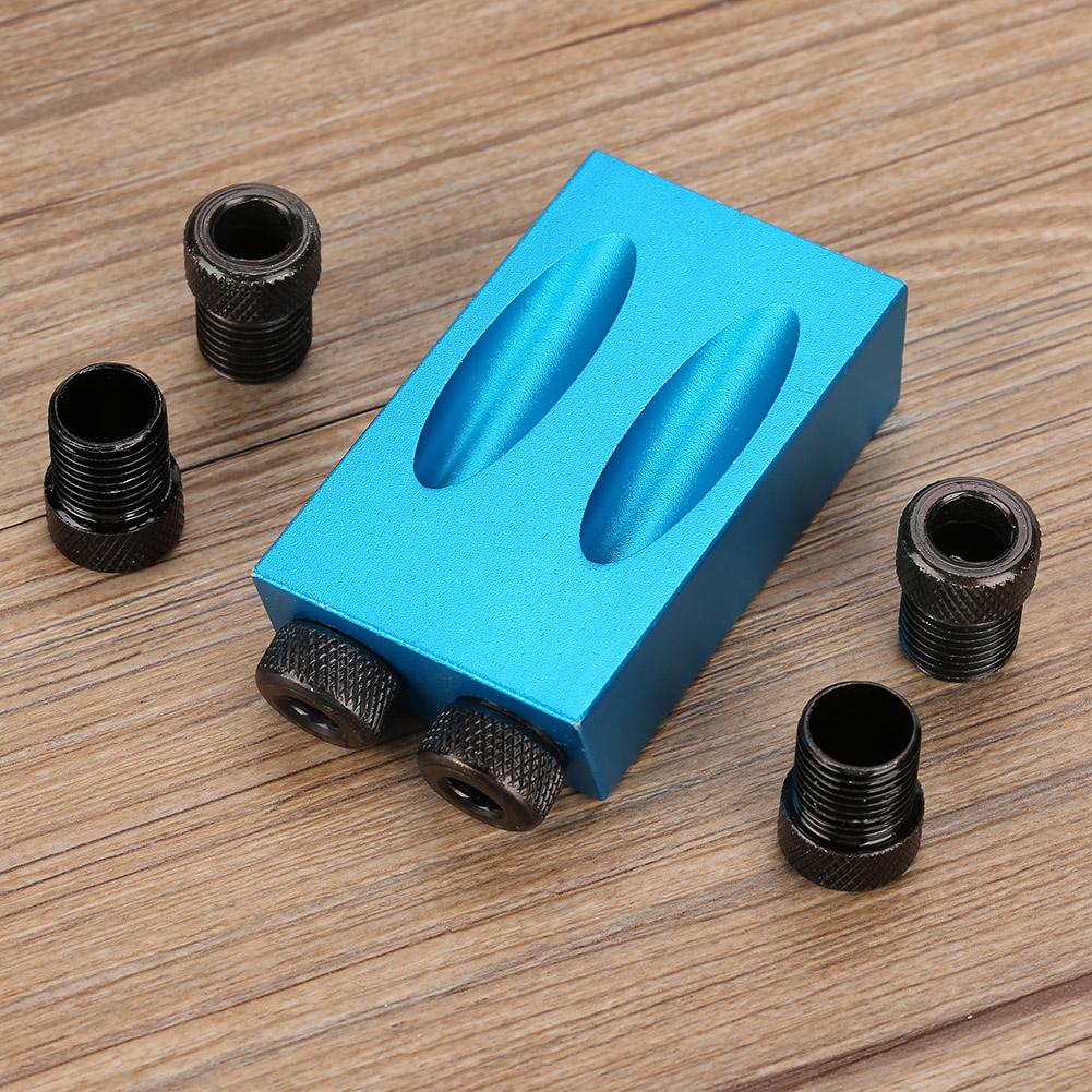 15 Degree Woodwork Guide Oblique Hole Positioner 6810mm Woodwork Locator Blue