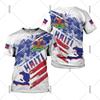 Haïti Vlagdag Korte Mouw T-shirt Voor Mannen Vrouwen Festival Straat Populaire Kleding Ronde Hals T-shirts 18 Mei Rood Blauw Print Tee Top