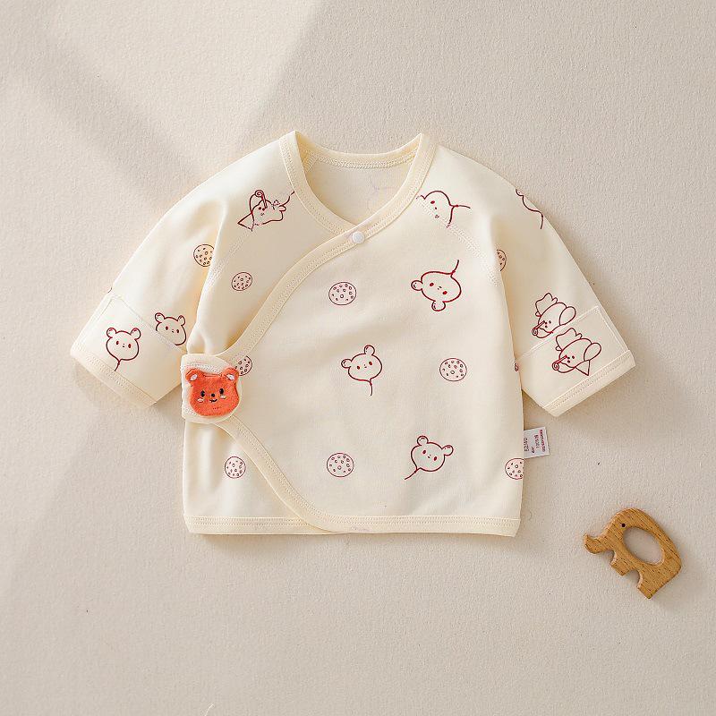Unisex Newborn Cotton Boneless Half-Back Onesie for Spring, Summer, and Autumn