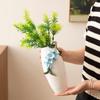 Handgefertigte Pfingstrosen Keramikvase, Dekorativer Blumenvasen im chinesischen Stil für Wohnzimmer & Büro Heimdekoration
