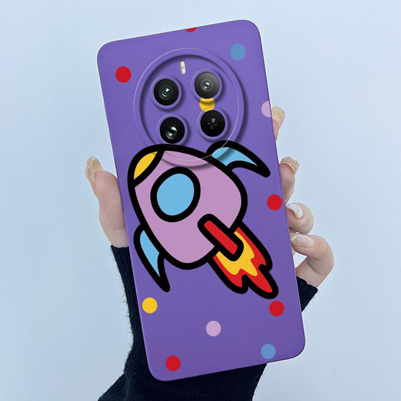 Case For Realme 12 Pro Plus 12 Plus 12X 5G Phone Case Cartoon Pretty Flower Liquid Silicone Soft TPU Protective Cover Shell Capa