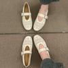 French laser hole single shoes women's spring 2025 new Korean version comfortable and breathable casual single shoes versatile women's shoes