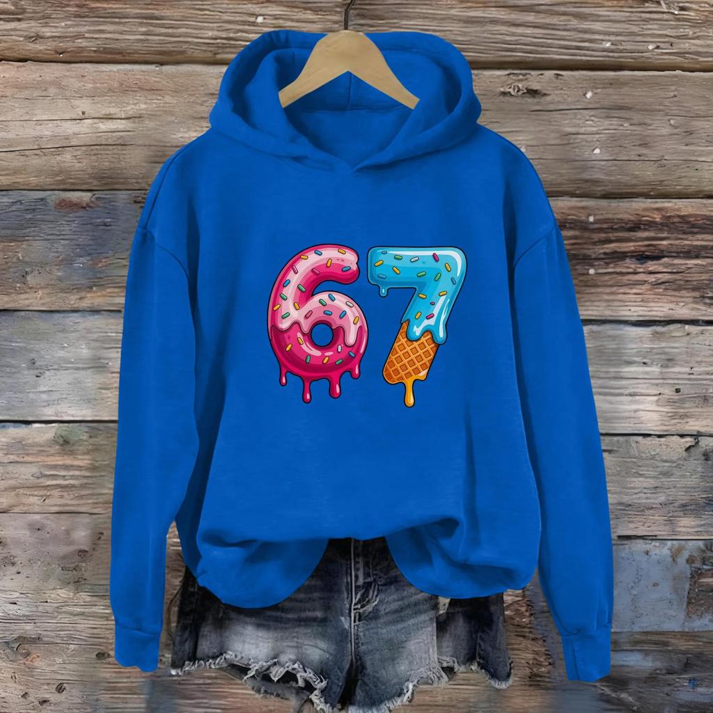 Women's Fashion Daily Versatile Casual Sweatshirts Long Sleeve Hooded Top Sweatshirts