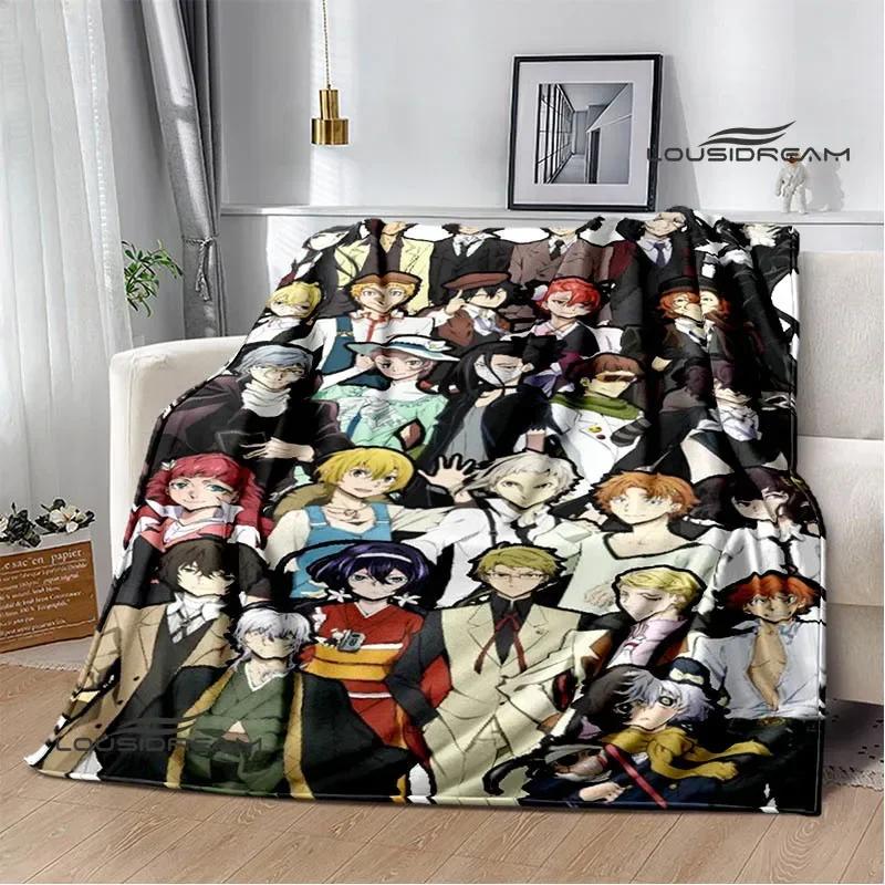 Cartoon Bungou Stray Dogs bedruckte Decken Picknickdecke Warme Flanelldecken Hausbettbezüge Decken für Betten Geburtstagsgeschenk
