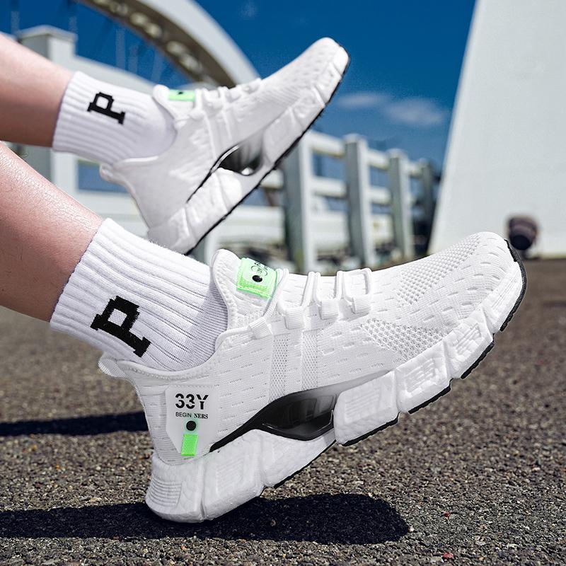 Übergröße Einfarbig Unisex Sneaker Walking Laufschuhe für Herren Original Outdoor Luxus Designer Jogging Sportschuhe Damen