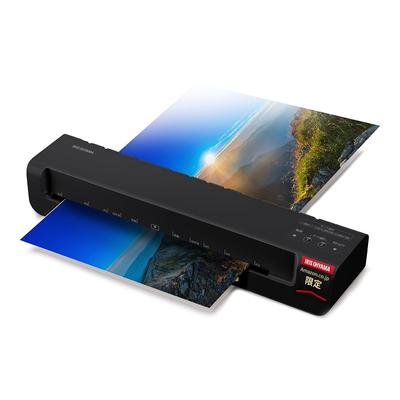 IRIS OHYAMA Laminator Compatible with Easy Operation Compact Time 4 Minutes Heater Function Equipped with Lever Black A3/A4 ~100m Warm-up Auto-off
