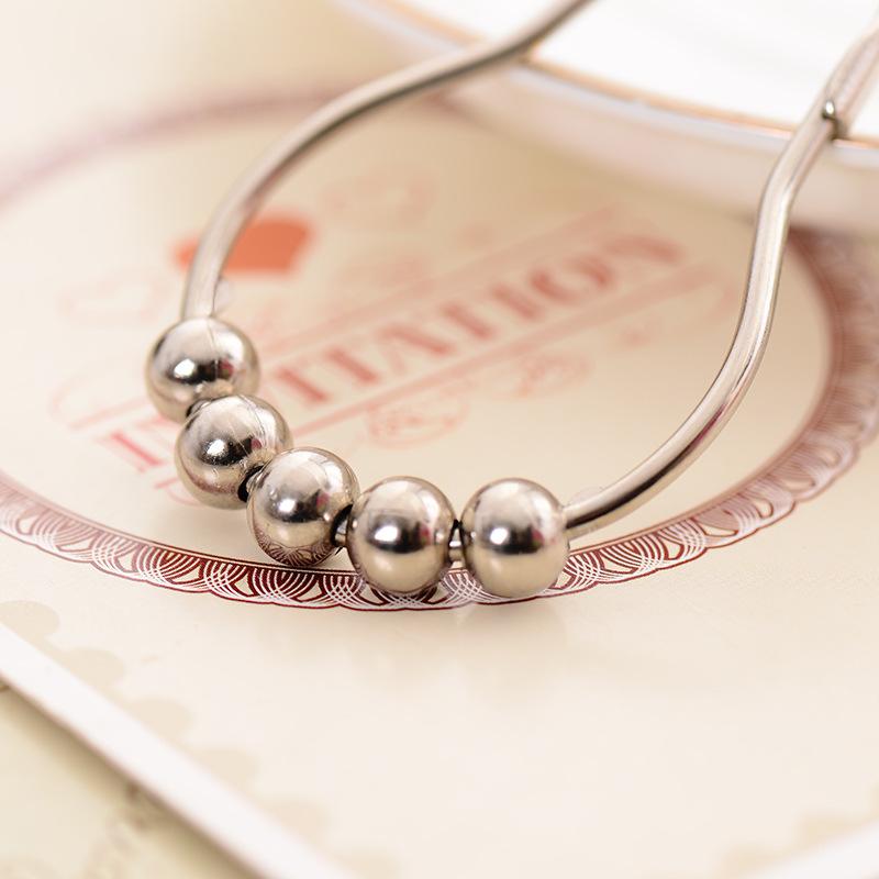 12PCS Bathroom Accessories Five Beads Gourd Shaped Hook Metal Anti Rust Shower Curtain Hooks