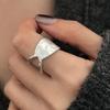 Sterling Silver Niche Design Open Ring: Korean Style, Stackable, Colorfast, Light Luxury