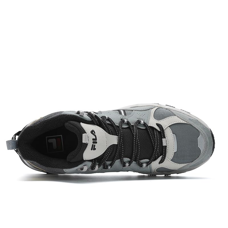 Fila Trek 1S Comfortable Versatile Fleece Durable Low-Top Lifestyle Casual Shoes Men Sneaker Lava-Gray Medium-Gray F12M442113FLM