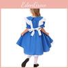 Costum Adorabil de Menajeră cu Tematică Alice în Țara Minunilor pentru Fete, pentru Joacă și Cosplay, pentru Vârste Sub 17 Ani