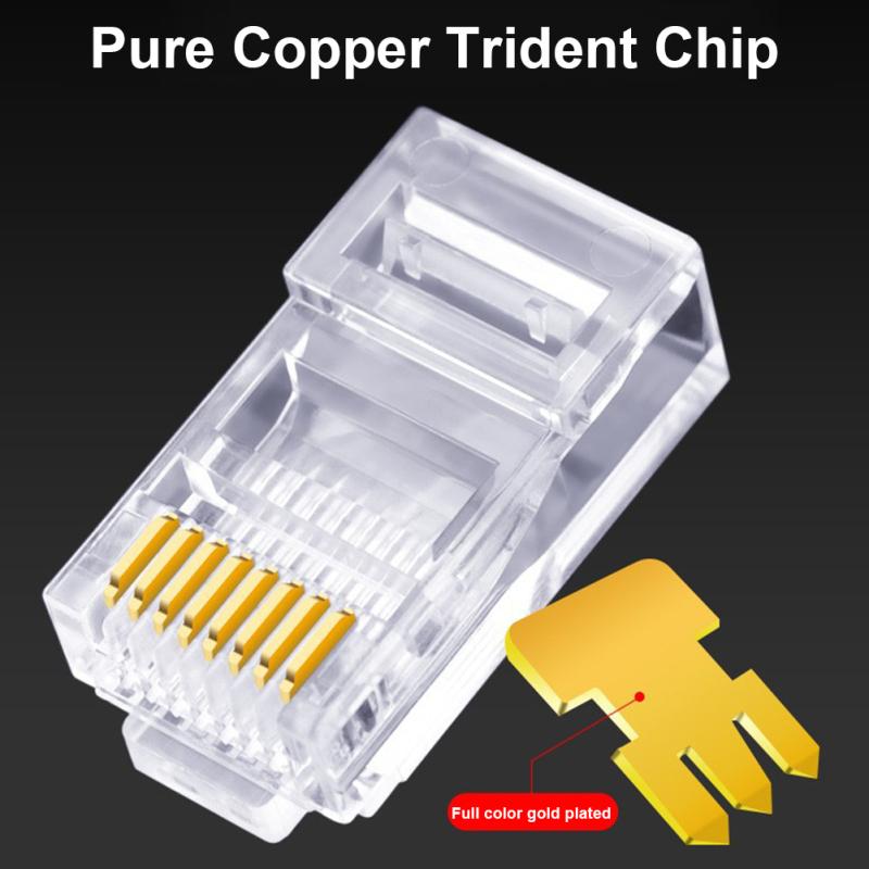 Vergoldeter Rj45 Cat5-Anschluss 8P8C UTP-Netzwerkkabel Crystal Head Shielded Ethernet Modular Plug