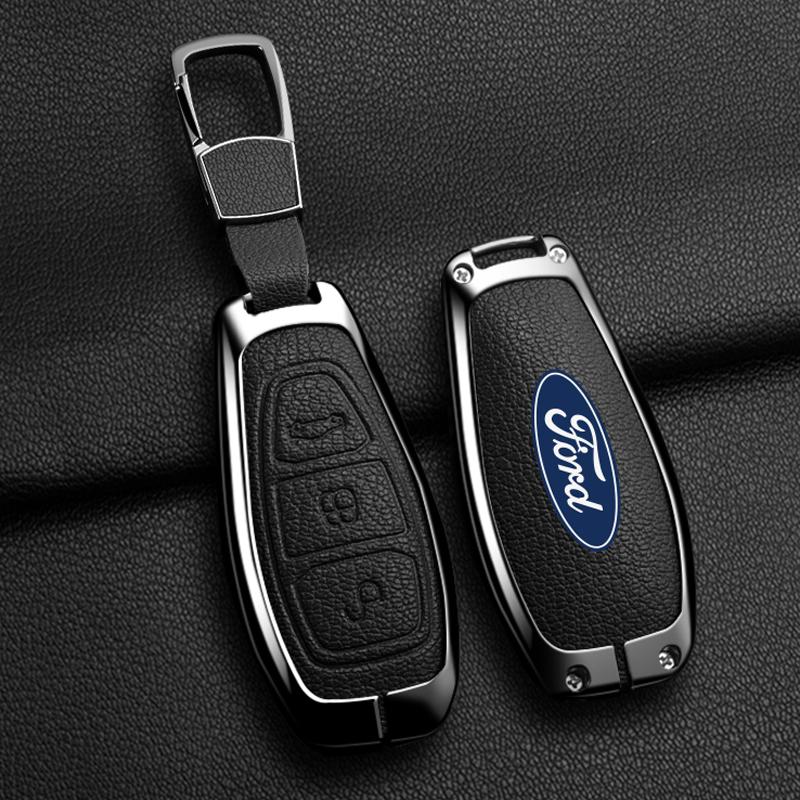 Nouvel alliage 3 boutons Nouvelle coque de clé de voiture Coque Porte-clés Pour Ford Fiesta Focus Mondeo Kuga Escape C-Max /Grand C-Max Ecosport C-Max