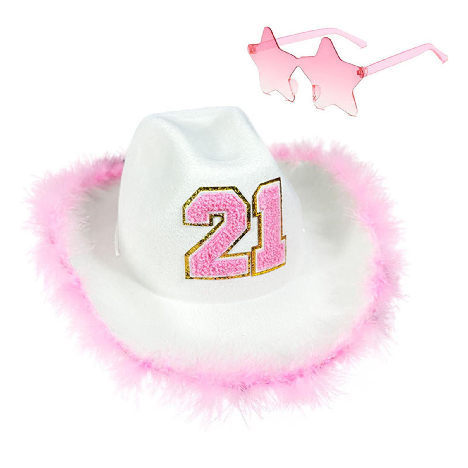 

New Western Denims Hat Set Men Women Outdoor Sun Hat Birthday Celebration Hat for Women Celebratin Milestone Year