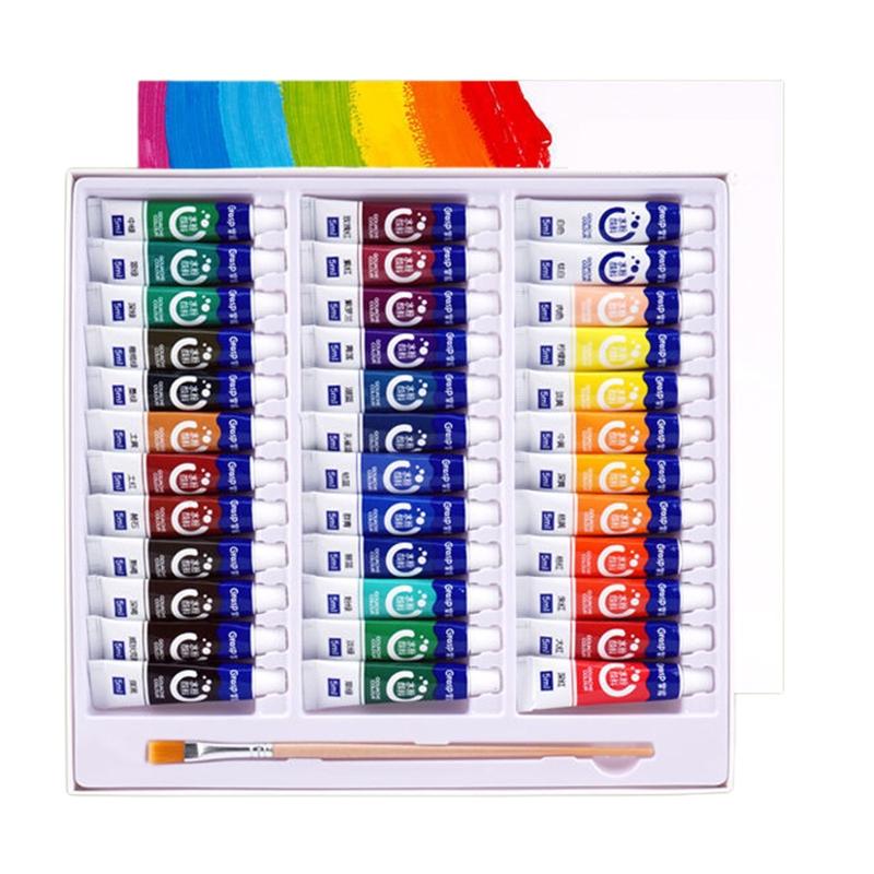 Gouache Paint Set Watercolor Tubes (0.17 Oz, 5 Ml) Rich Pigments Non Fading Washable Paints for Artist Hobby Painters